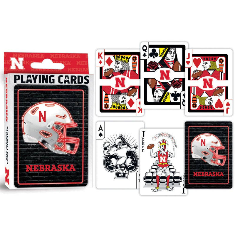 Nebraska Cornhuskers Neon-Styled Playing Cards - 54 Card Deck