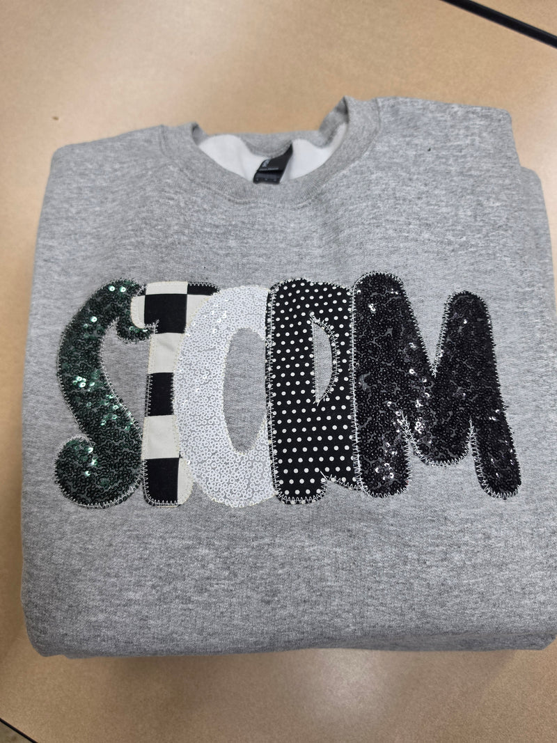 Sm-Modge Podge Storm School Gameday Sweatshirt: Sport Grey