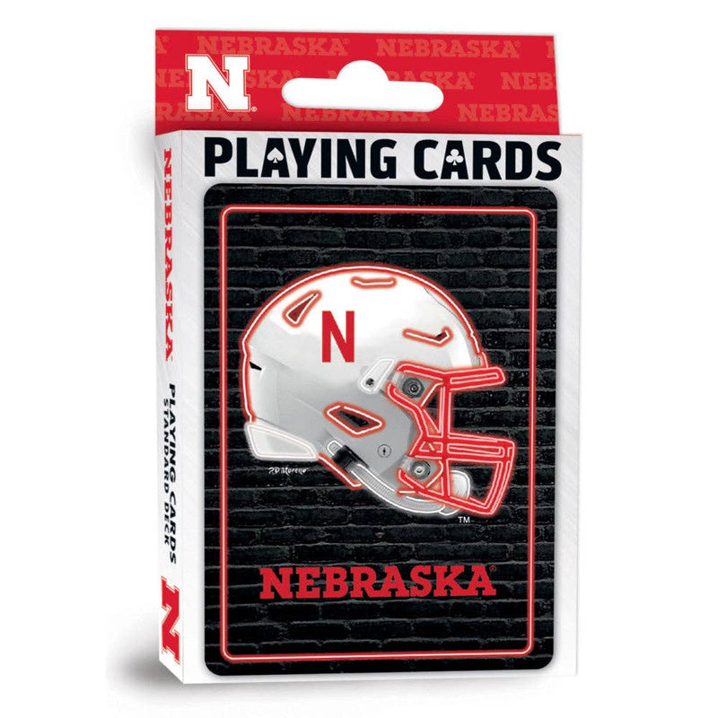 Nebraska Cornhuskers Neon-Styled Playing Cards - 54 Card Deck